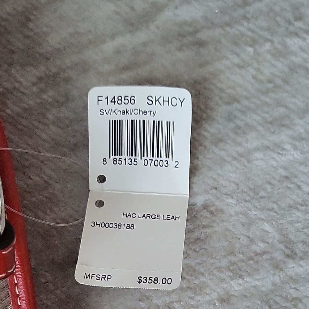 Coach Tan and Red Graphic Tote Bag - Picture 5 of 5